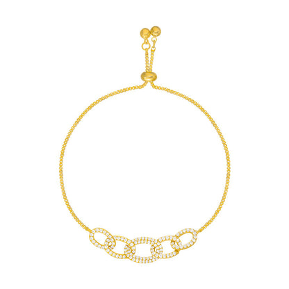 Micro-Inlaid Geometric Interlocking Bracelet