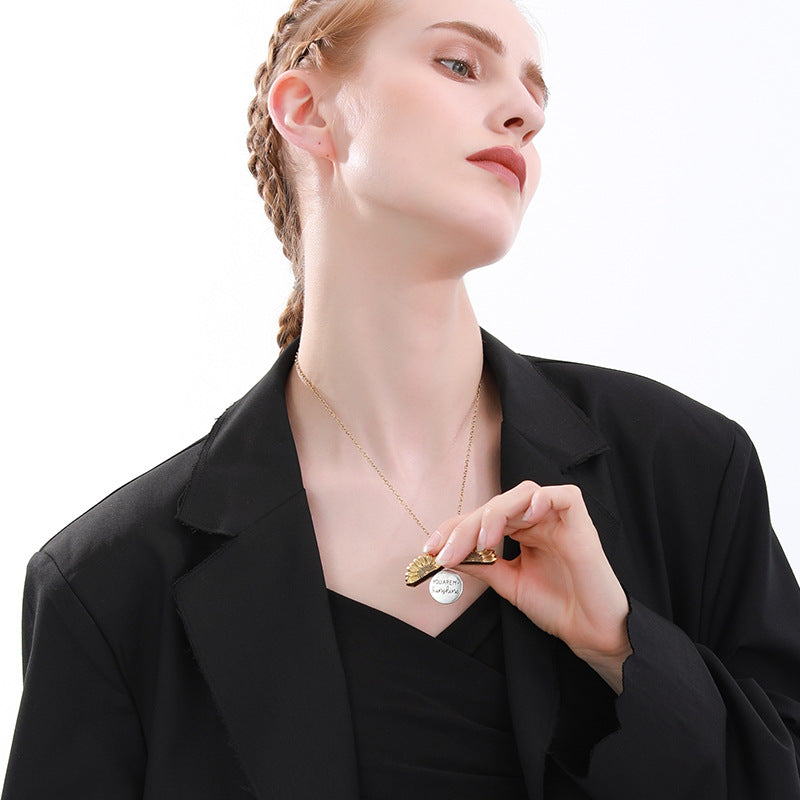 Sunflower Pendant Necklace for Women | Gold and Silver