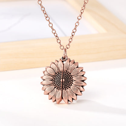 Sunflower Pendant Necklace for Women | Gold and Silver