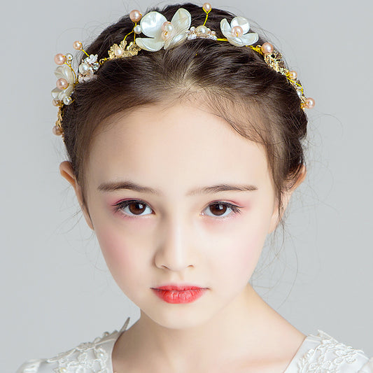 Flower Girl Princess Headband | Korean Pink Catwalk Wedding