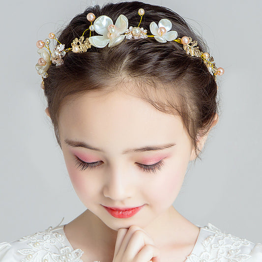 Flower Girl Princess Headband | Korean Pink Catwalk Wedding