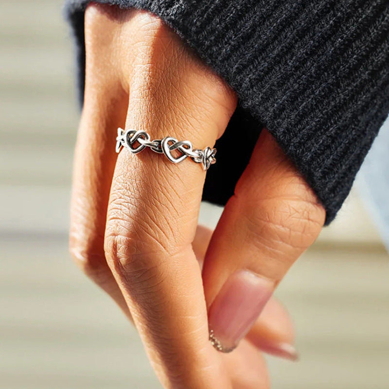 Heart Cross Ring for Women | Musical Note Copper