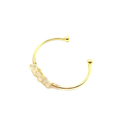 Natural Raw Gemstone Crystal Handmade Braided Bracelet