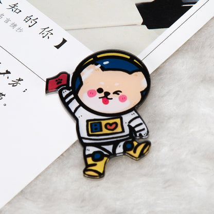 Cartoon Acrylic Astronaut Brooch | Spaceman Badge Bag Pendant