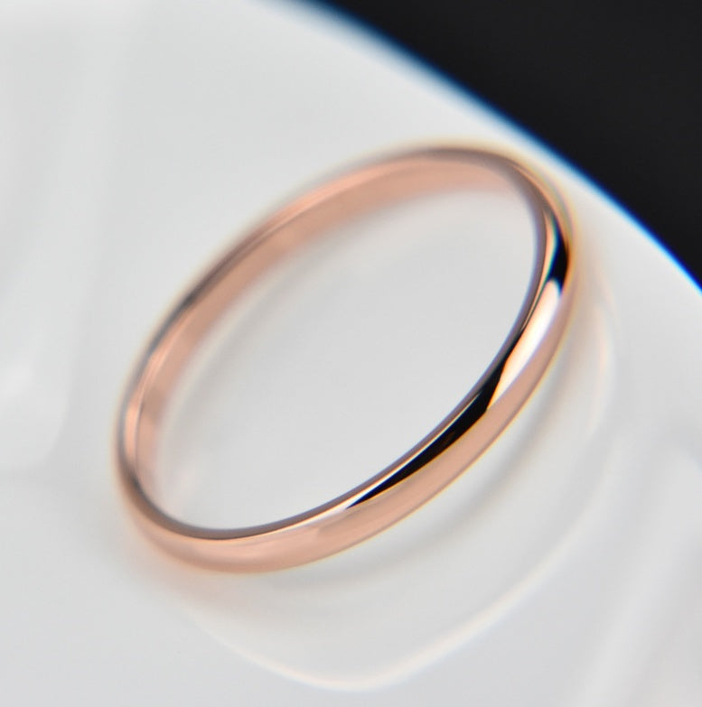 Titanium Steel Couple Ring | Vacuum Plated