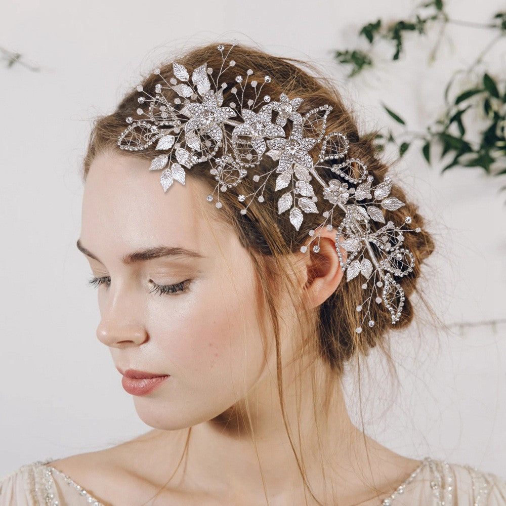 Alloy Flower Hair Accessories | Water Drill European Wedding Gift
