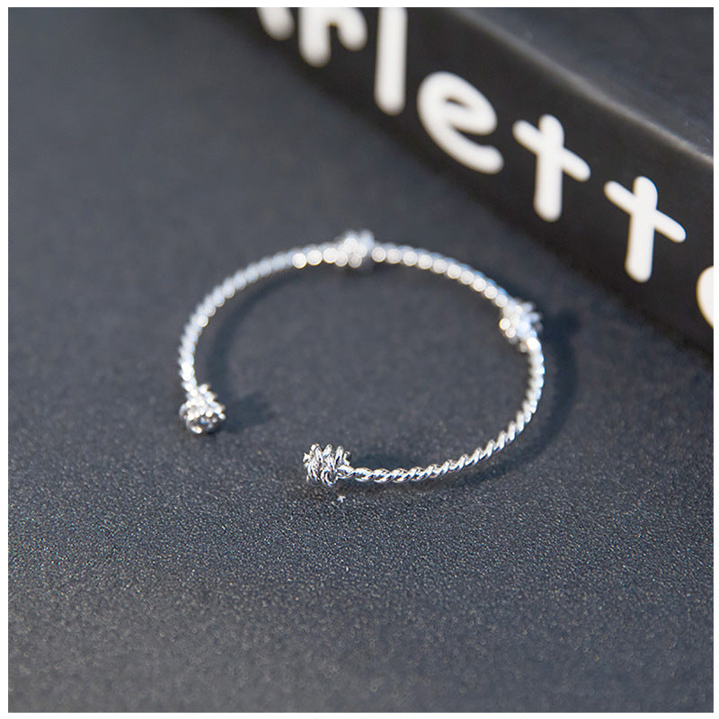 Triple Knot Open Bangle for Women