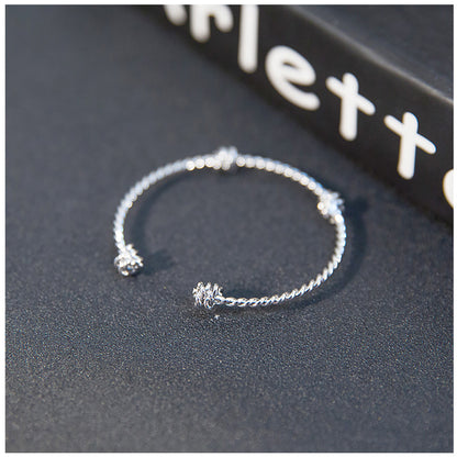 Triple Knot Open Bangle for Women