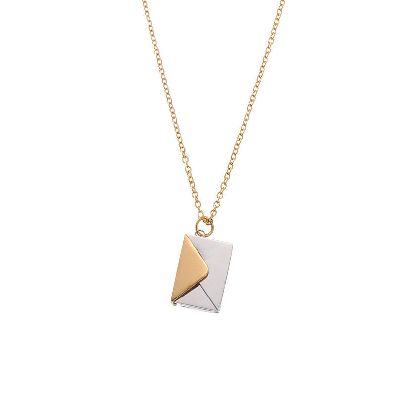Envelope Love Letter Collarbone Necklace