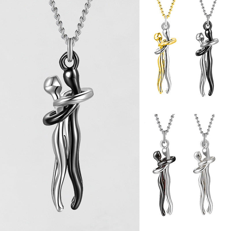 Love Hug Pendant Necklace | Unisex Collarbone Chain
