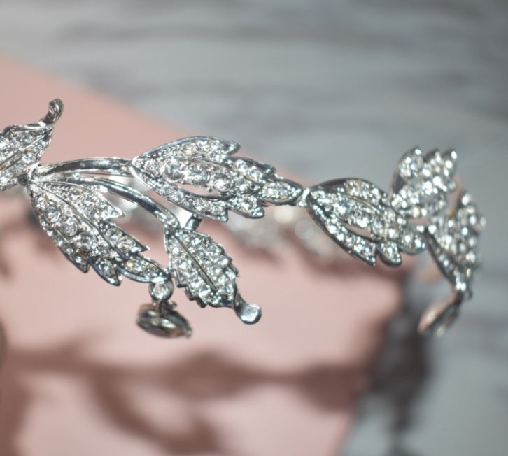 Rhinestone Eyebrow Pendant | Alloy Full Diamond Bridal Face Chain
