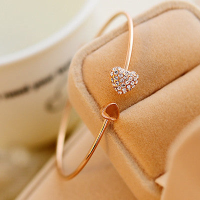 Full Heart Diamante Bracelet for Women