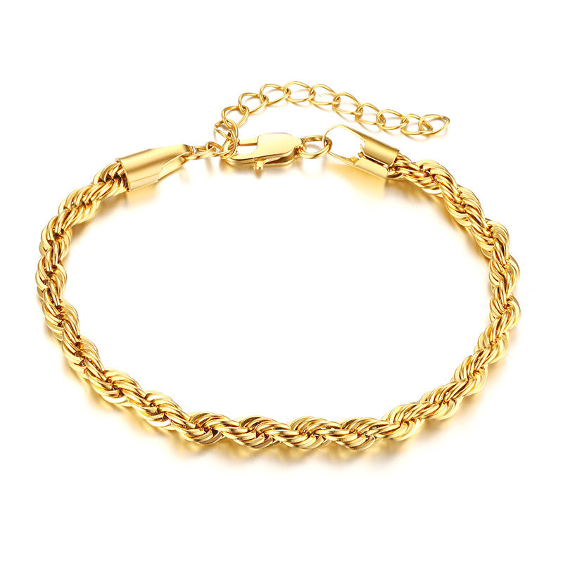 Titanium Steel Twist Bracelet | European and American Style