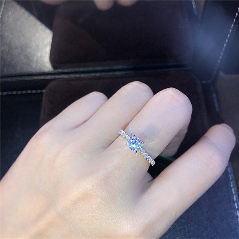 Rhinestone Wedding Band Ring