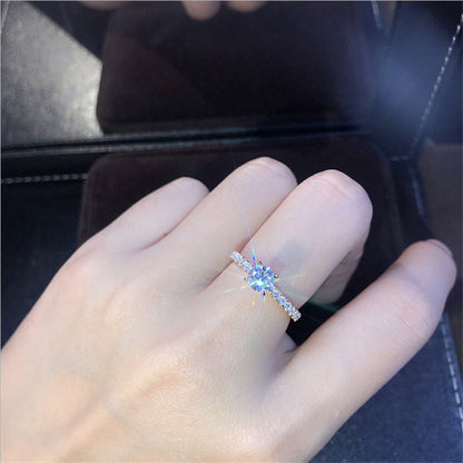 Rhinestone Wedding Band Ring