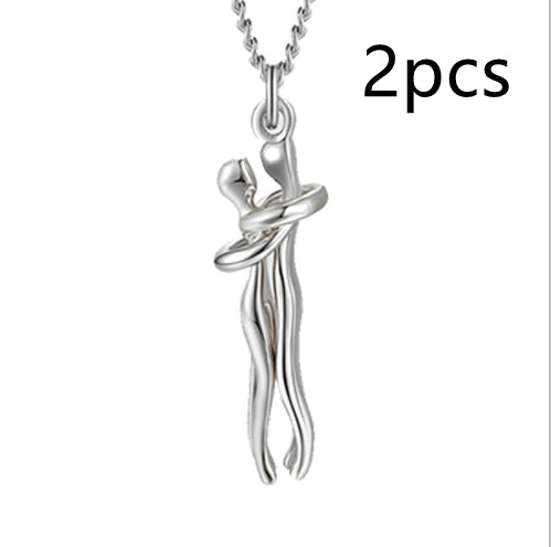 Love Hug Pendant Necklace | Unisex Collarbone Chain