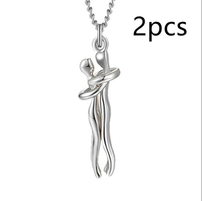 Love Hug Pendant Necklace | Unisex Collarbone Chain