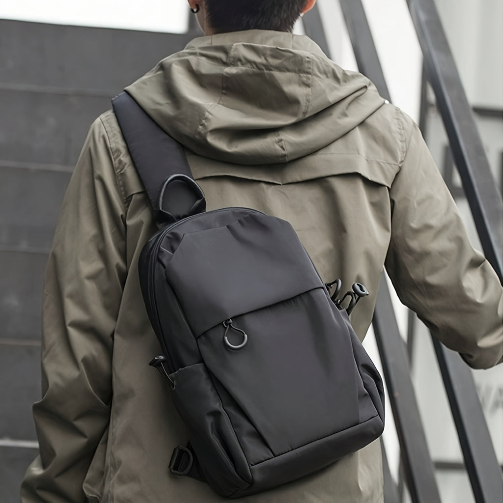 Outdoor Sports Cycling Hiking Mountain Fitness Bag Men's Chest Bag Multi-pocket High Quality Nylon Fabric Crossbody Bag Fashion Leisure Backpack