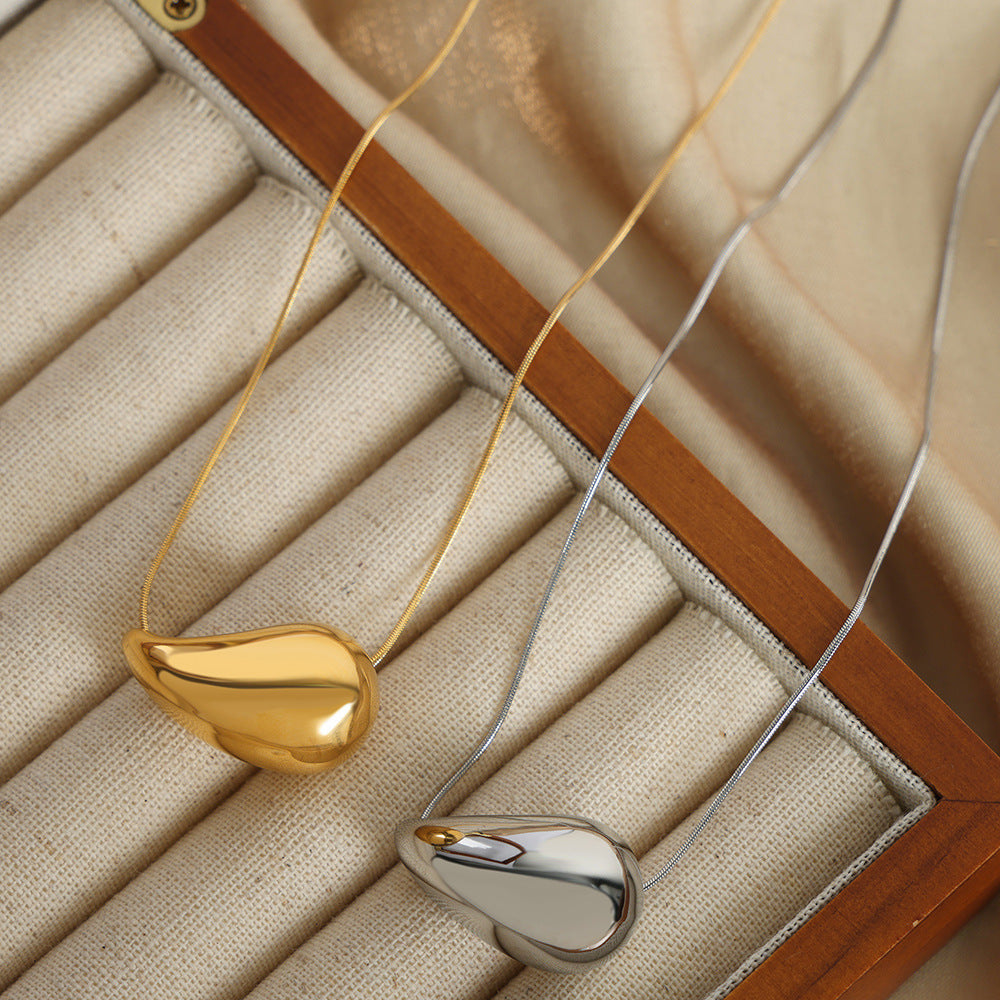 Geometric Droplet Pendant Necklace for Women