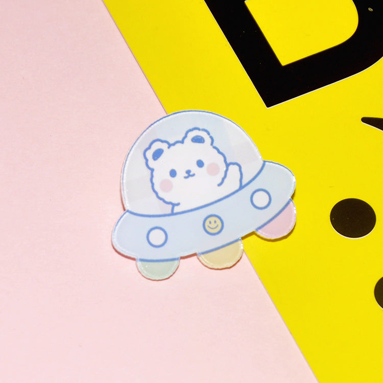 Cartoon Acrylic Astronaut Brooch | Spaceman Badge Bag Pendant