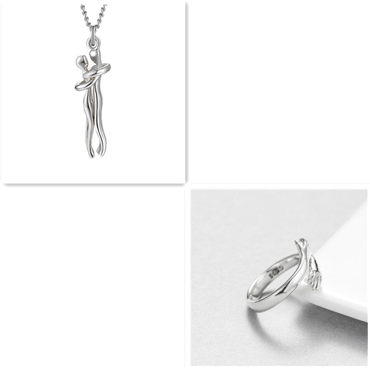 Love Hug Pendant Necklace | Unisex Collarbone Chain