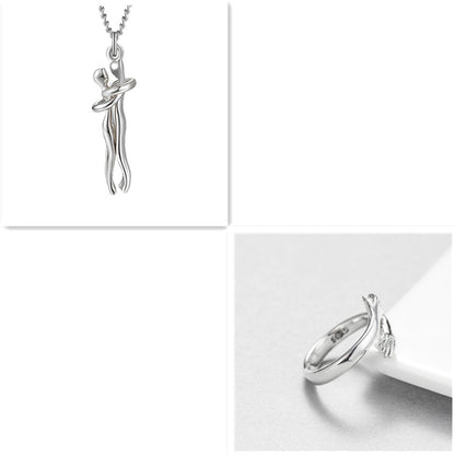 Love Hug Pendant Necklace | Unisex Collarbone Chain