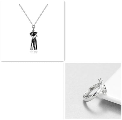 Love Hug Pendant Necklace | Unisex Collarbone Chain