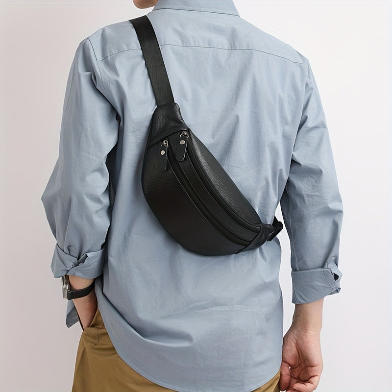 Soft PU Waist Pack & Chest Bag for Men | Adjustable Strap