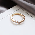 V-Shaped Diamond Ring | Alloy Gold Silver Unique Design