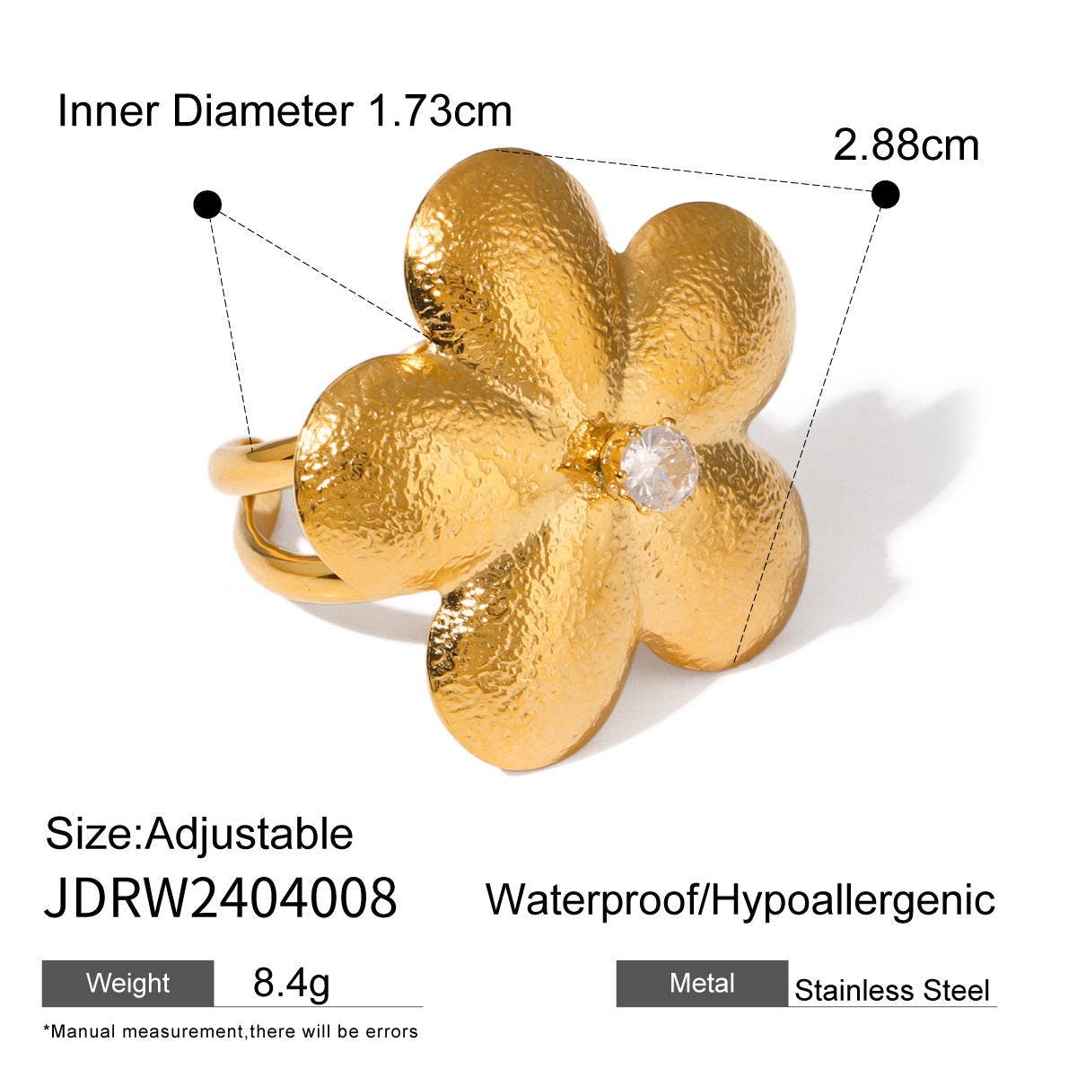 Flora Gold Petal Earrings | Stainless Steel Geometric Floral