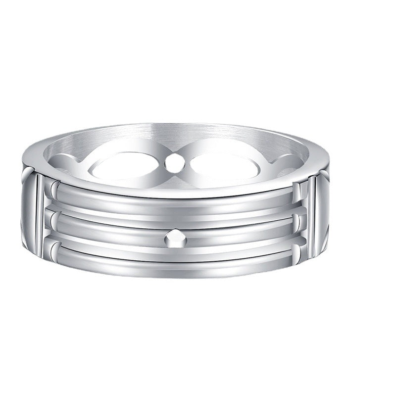 Festive Silver and Gold Ring | Alloy Unisex Geometric Sizes 6–12