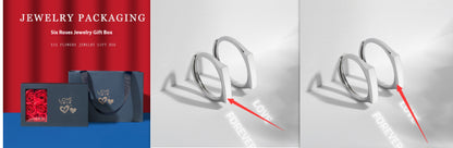 S925 Sterling Silver Hidden Love Pattern Ring | Couple Surprise Ring