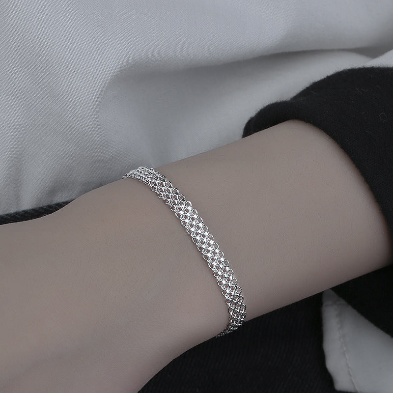 Multi-Layer Woven Round Bead Bracelet