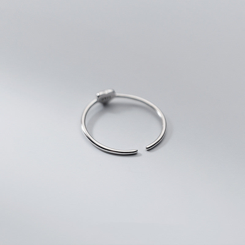 Heart Index Finger Ring | S925 Silver Adjustable Gold Silver