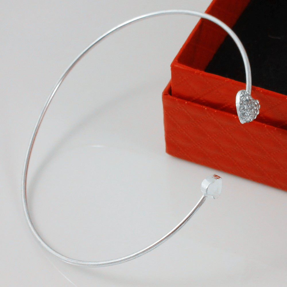 Full Heart Diamante Bracelet for Women