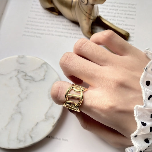 S925 Silver Geometric Knuckle Ring