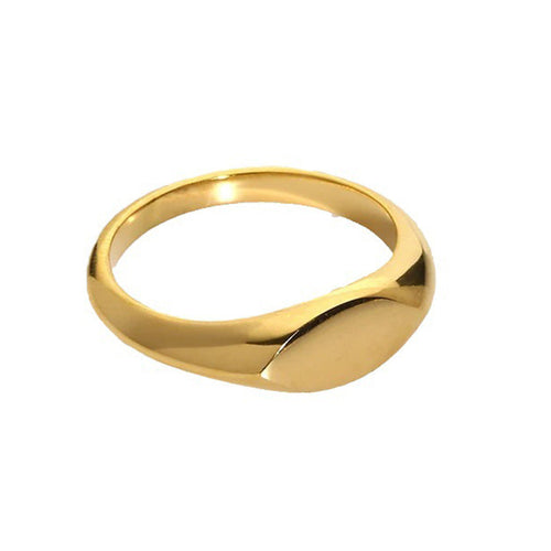 18K Gold-Plated Light Luxury Ring | Stainless Steel Women's INS Style