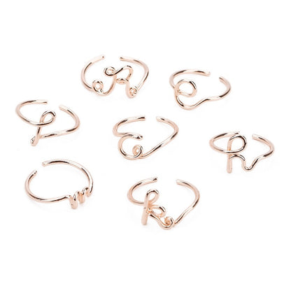 A-Z Initial Letter Ring for Women and Men