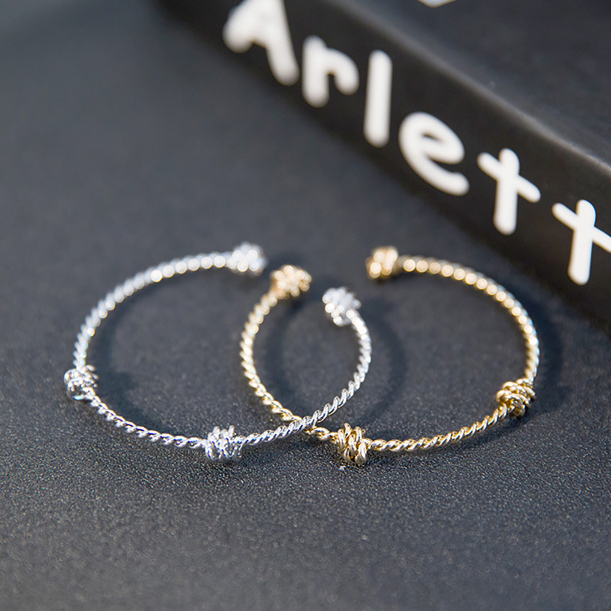 Triple Knot Open Bangle for Women