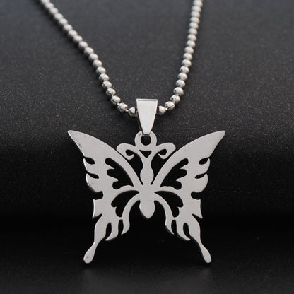 Multi-Layer Titanium Steel Bead Chain Pendant Necklace | Unisex