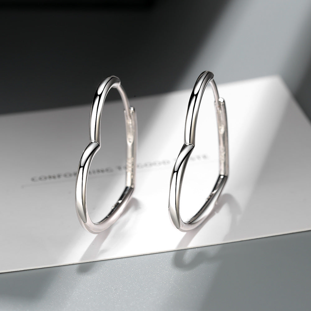 Korean Diamond Embedded Earrings | Copper Gold Silver Versatile