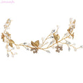 Crystal Branches Gold Leaf Headband | Alloy Diamond Natural Bridal