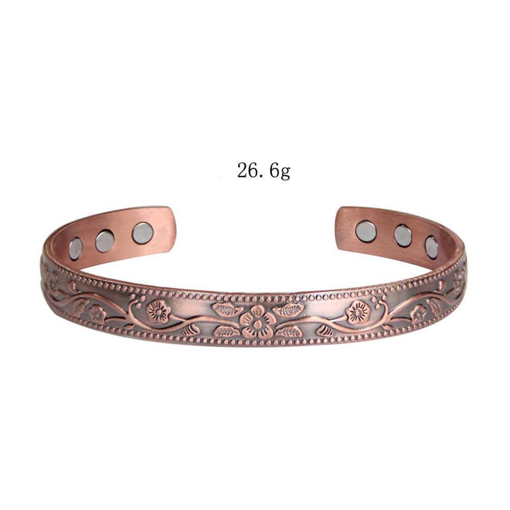 Magnetic Therapy Bracelet for Women in Red Copper