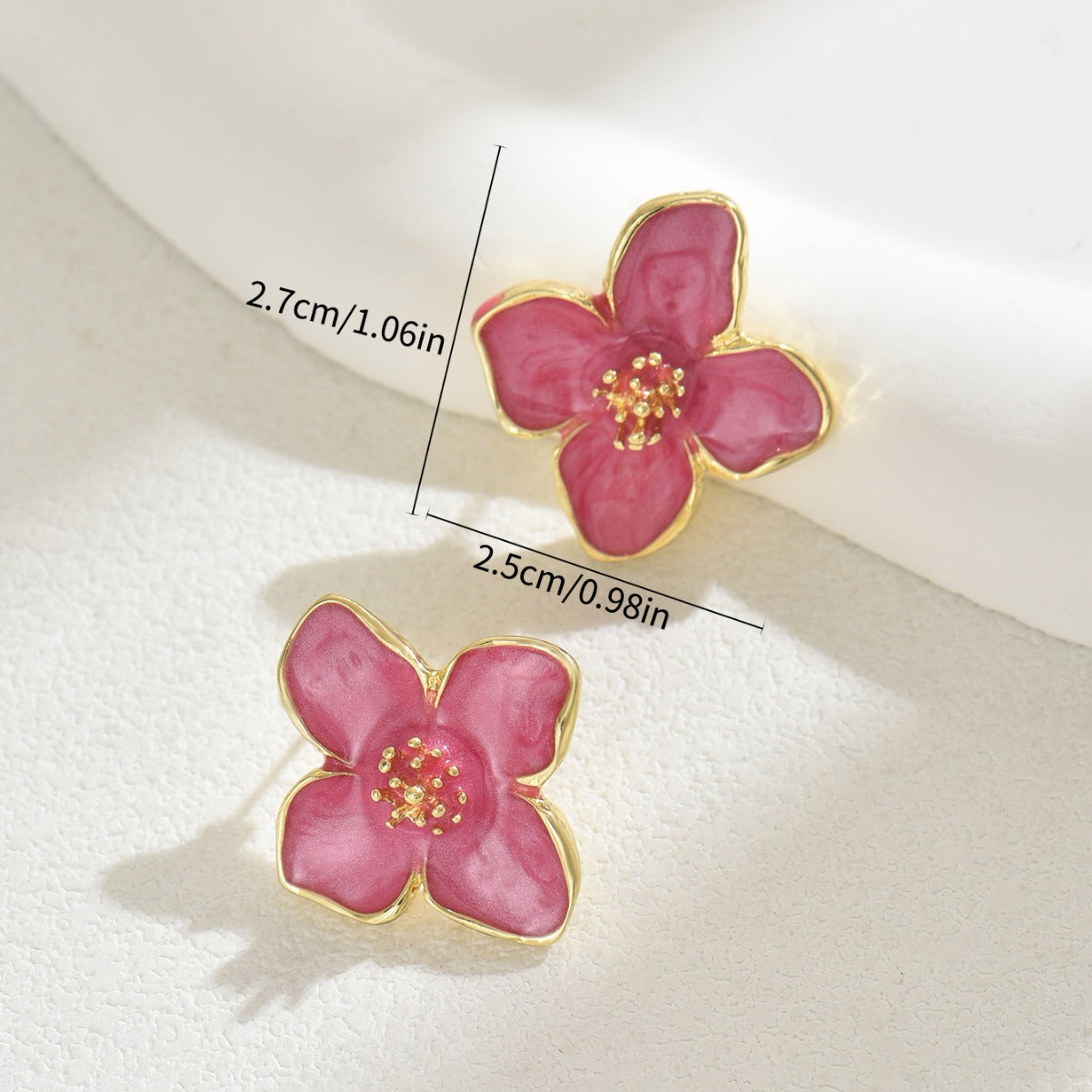 Flower Oil Design Earrings | Alloy Floral Geometric Multi-Colour