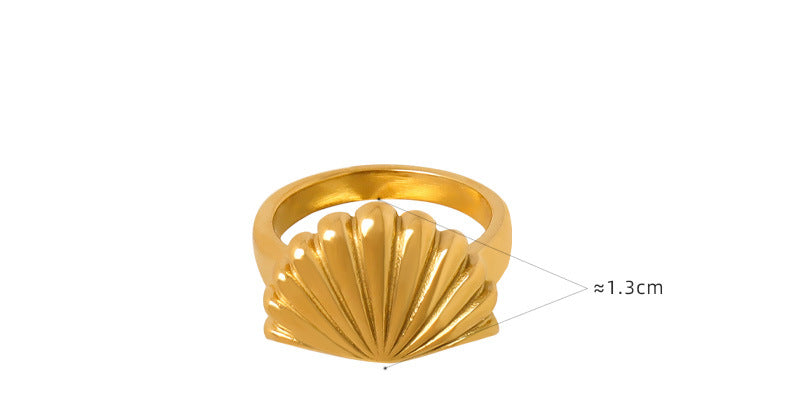 Ocean Scallop Ring | Titanium Steel Women's INS Style