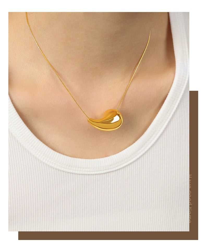 Geometric Droplet Pendant Necklace for Women