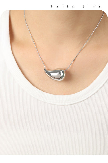 Geometric Droplet Pendant Necklace for Women