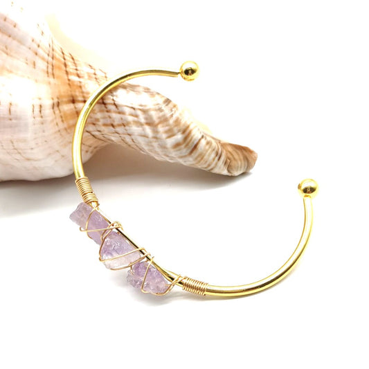 Natural Raw Gemstone Crystal Handmade Braided Bracelet
