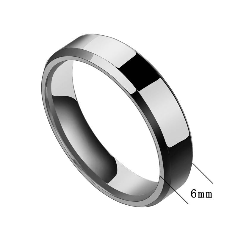 Niche Stainless Steel Couple Ring | Geometric Unisex Multi-Colour