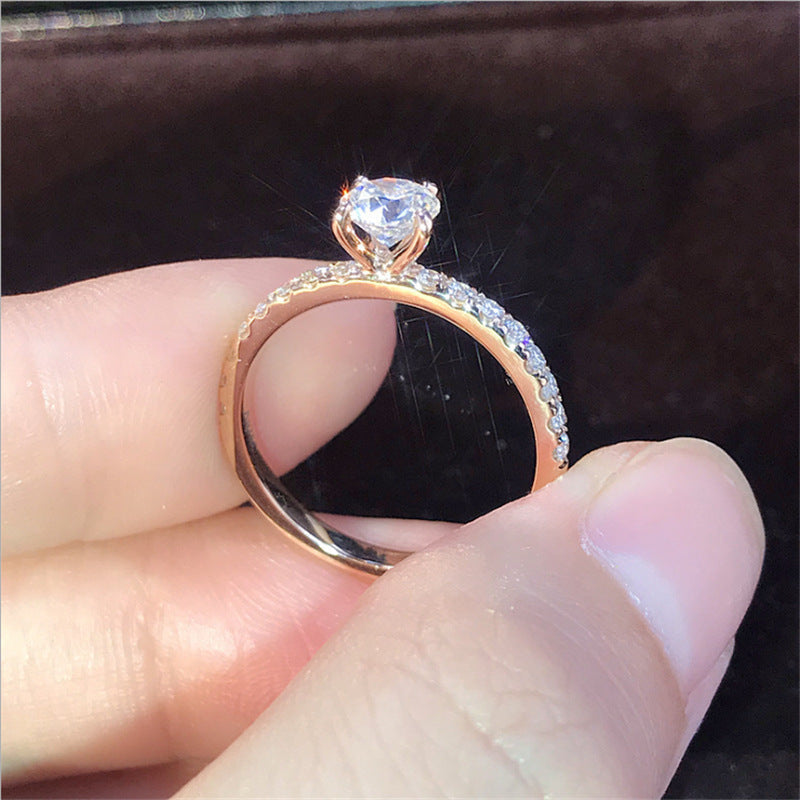 Rhinestone Wedding Band Ring